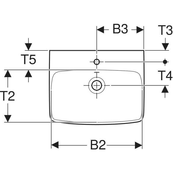 Keramag Geberit Selnova Square Handrinse Basin