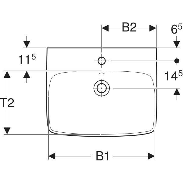 Keramag Geberit Selnova Square Washbasin