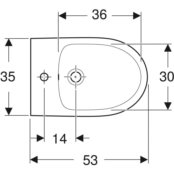 Keramag Geberit Selnova Wall-hung Bidet