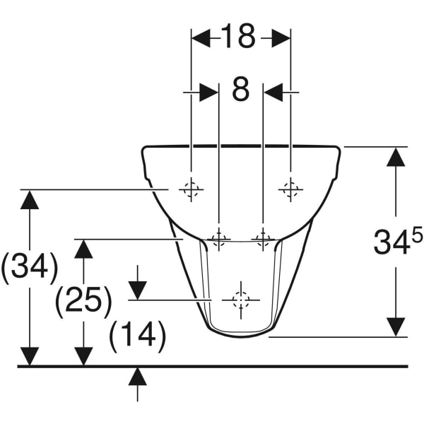 Keramag Geberit Selnova Wall-hung Bidet