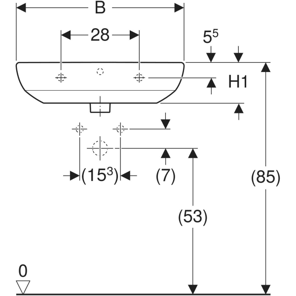 Keramag Geberit Selnova Washbasin