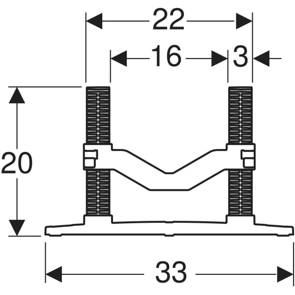 Keramag Geberit Set Cast-in Concrete Bracket