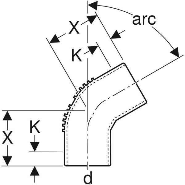 Keramag Geberit Silent-db20 Bend With Large Leg