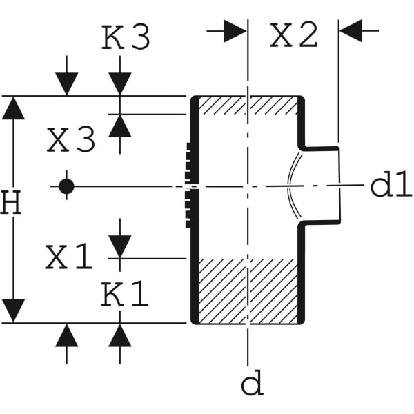 Keramag Geberit Silent-db20 Branch Fitting 88.5°