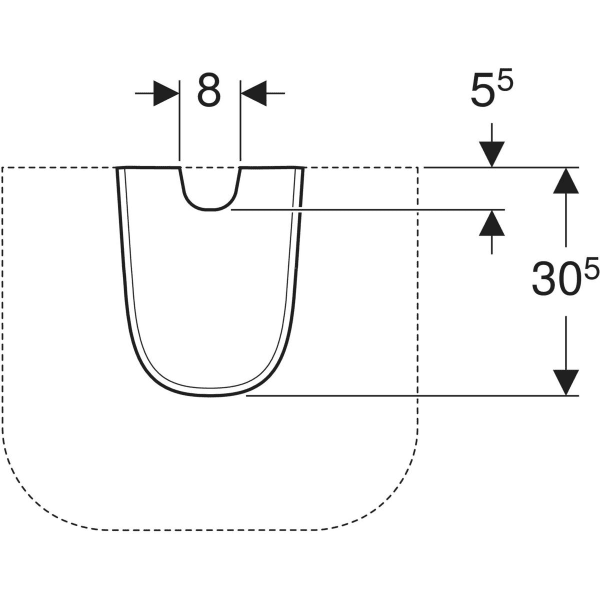 Keramag Geberit Smyle Half Pedestal