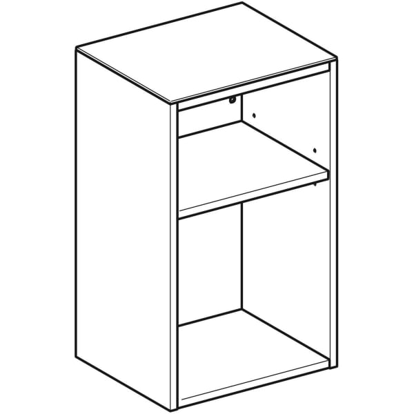 Keramag Geberit Smyle Square Low Cabinet Open