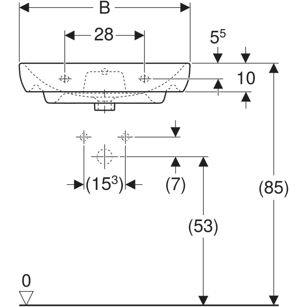 Keramag Geberit Smyle Washbasin