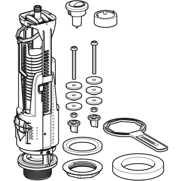 Keramag Geberit Type 240 Flush Valve Dual Flush