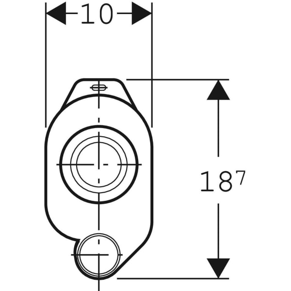 Keramag Geberit Urinal Trap D40 Horizontal Outlet