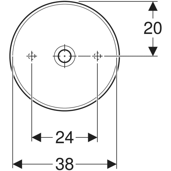 Keramag Geberit VariForm Lay-on Washbasin Round