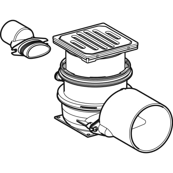 Keramag Geberit Varino Floor Drain Horizontal D110