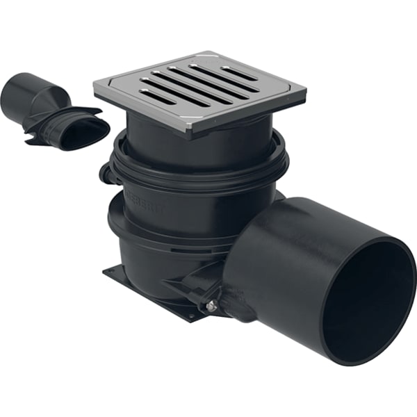 keramag Geberit Varino floor drain horizontal d110