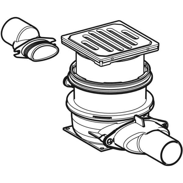Keramag Geberit Varino Floor Drain Horizontal D50