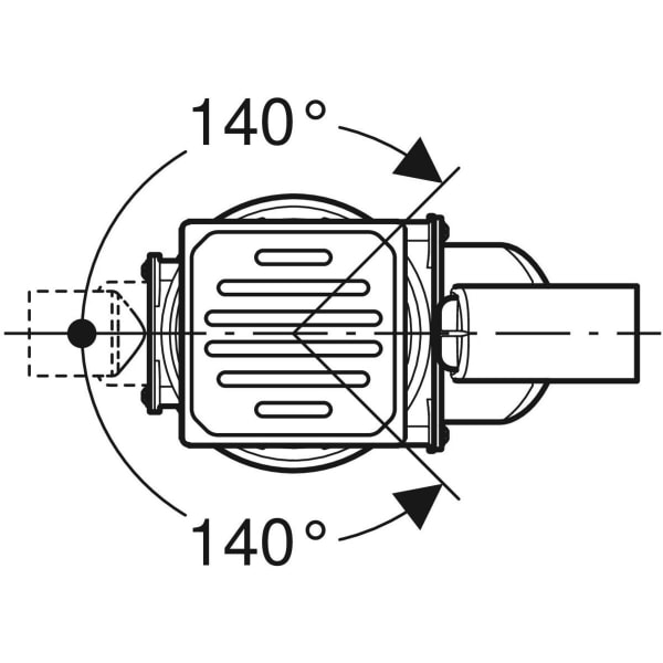 Keramag Geberit Varino Floor Drain Horizontal D50
