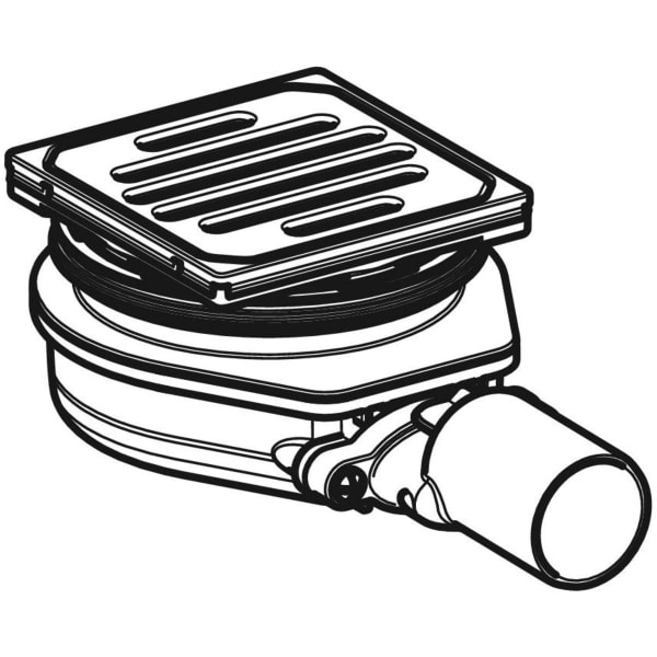 Keramag Geberit Varino Floor Drain Horizontal D50