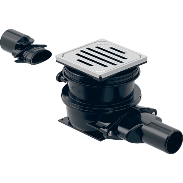 keramag Geberit Varino floor drain horizontal d50