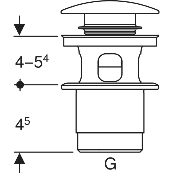 Keramag Geberit Waste Outlet With Push Actuation