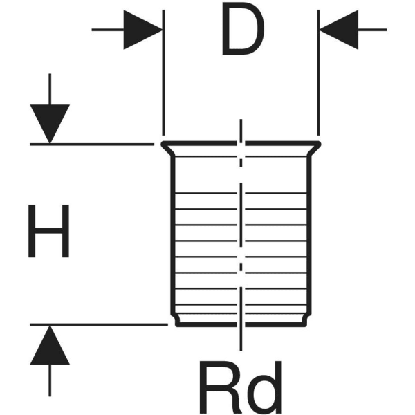 Keramag Geberit Waste Outlet With Round Thread