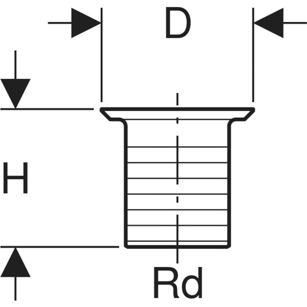 Keramag Geberit Waste Outlet With Round Thread