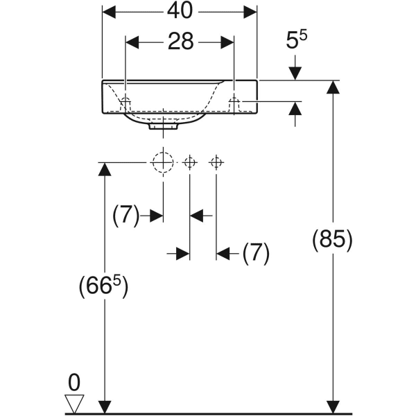 Keramag Geberit Xeno² Handrinse Basin