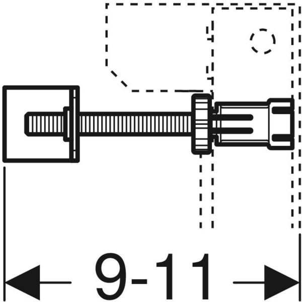Keramag Set Of Wall Anchors For Single Installation For Geberit Duofix Element For Wall-hung WC With Concealed Cistern 8 Cm
