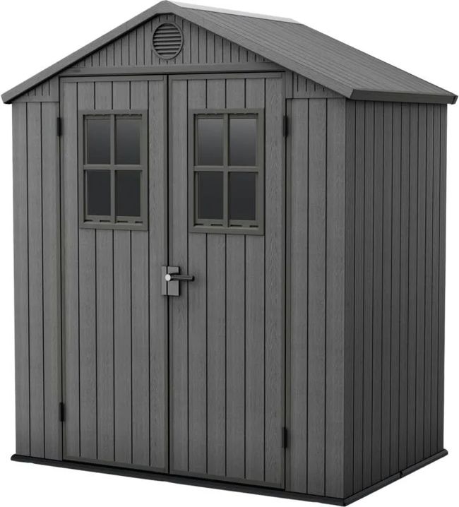 Keter Darwin 6x4 Storage Shed With Windows - Graphite