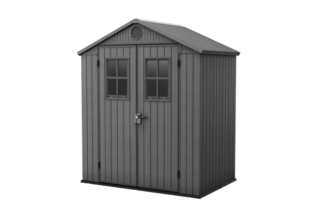 keter Darwin 6x4 Storage Shed with Windows - Graphite