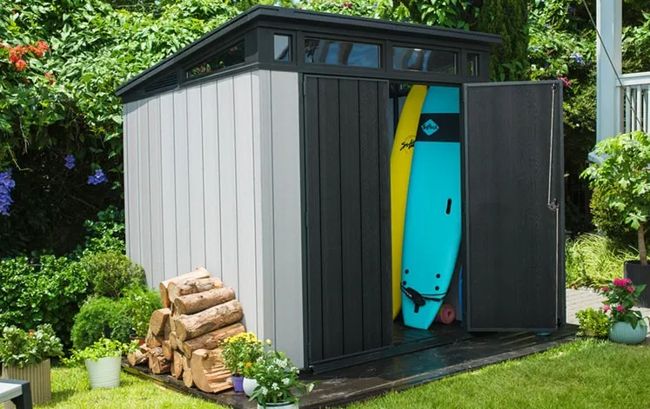 Keter Artisan 7x7 Outdoor Storage Shed - Grey