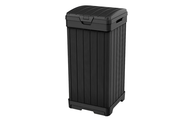 keter Baltimore Outdoor Trash Can - Black