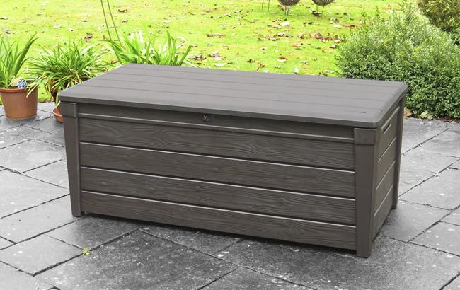 Keter Brightwood 120 Gallon Deck Box - Brown