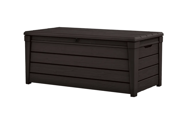 keter Brightwood 120 Gallon Deck Box - Brown