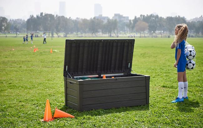 Keter Brightwood 120 Gallon Deck Box - Graphite