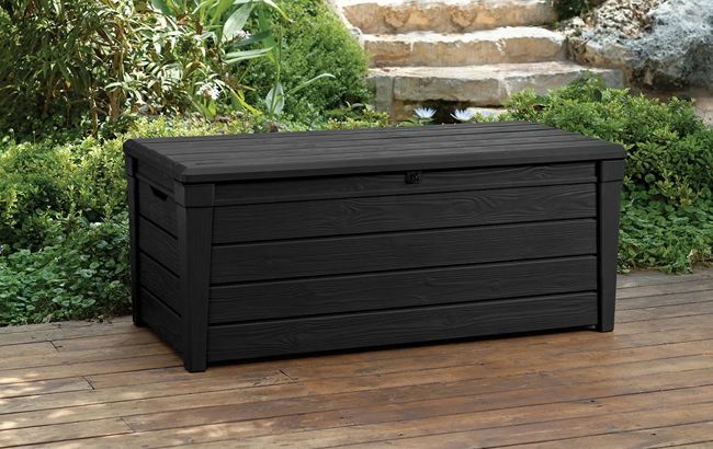 Keter Brightwood 120 Gallon Deck Box - Graphite
