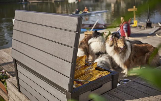 Keter Brushwood 120 Gallon Deck Box - Brown