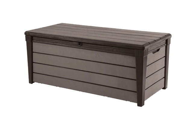 keter Brushwood 120 Gallon Deck Box - Brown