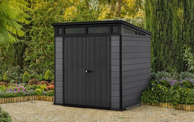 Keter Cortina 7x7 Storage Shed - Graphite