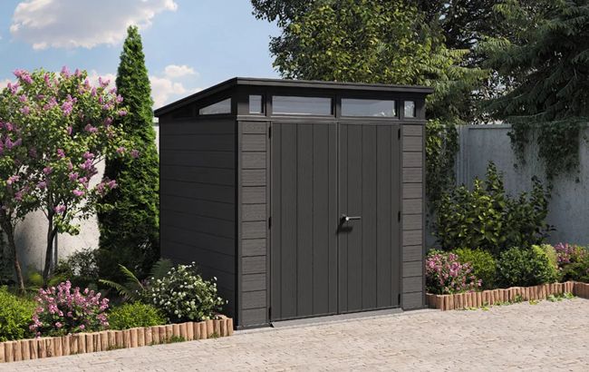 Keter Cortina 7x7 Storage Shed - Graphite