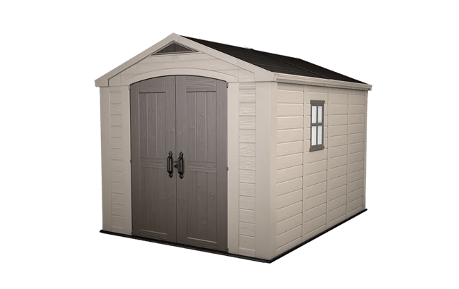 keter Factor 8x11 Storage Shed - Brown