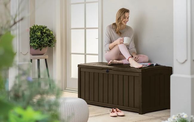 Keter Glenwood 101 Gallon Deck Box - Brown