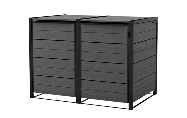 keter Hide Away Trash Can Storage Shed - Graphite