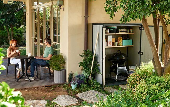 Keter High Store Plus Storage Shed - Grey