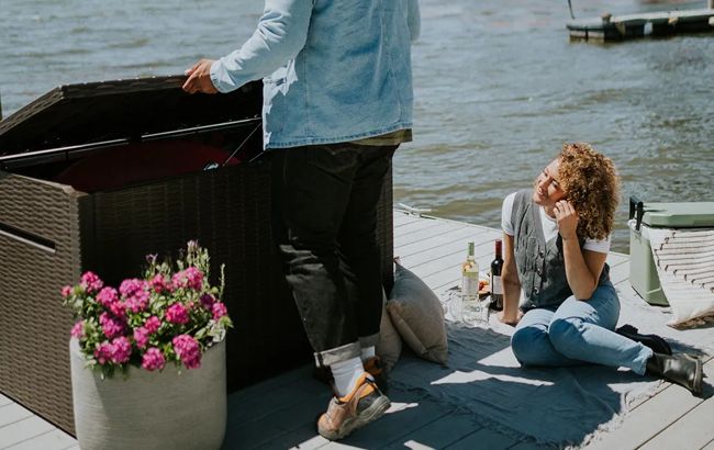 Keter Java 230 Gallon Deck Box - Brown