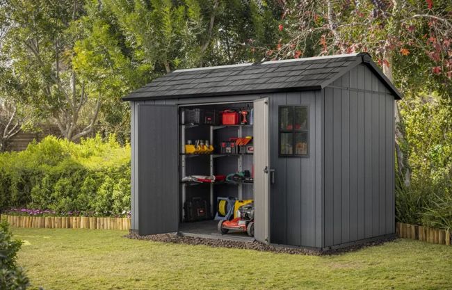 Keter Newton 11x7.5 Storage Shed - Graphite