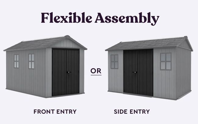 Keter Newton Plus 7.5x11 Storage Shed - Graphite