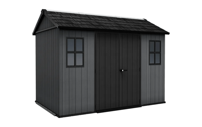 Keter Newton Plus 7.5x11 Storage Shed - Graphite