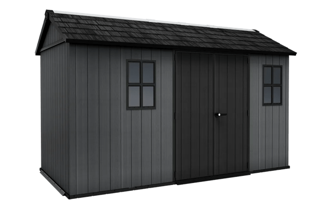 Keter Newton Plus 7.5x13 Storage Shed - Graphite