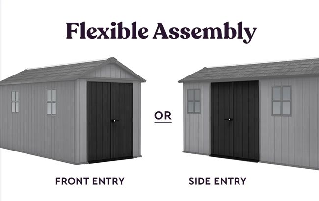 Keter Newton Plus 7.5x13 Storage Shed - Graphite