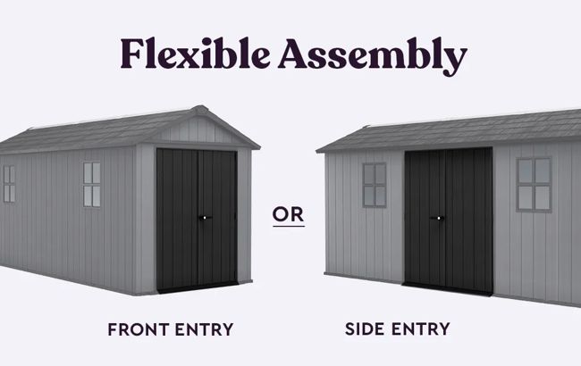 Keter Newton Plus 7.5x15 Storage Shed - Graphite