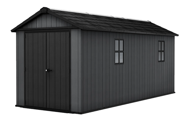 keter Newton Plus 7.5x17 Storage Shed - Graphite