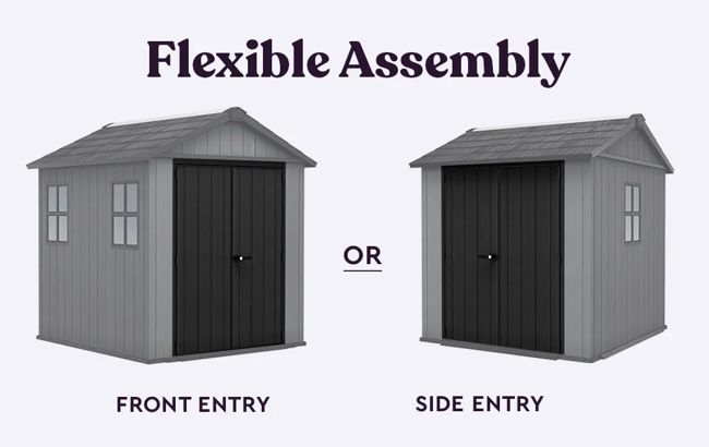 Keter Newton Plus 7.5x7 Storage Shed - Graphite